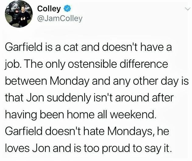 Garfield should go to find a job 9GAG