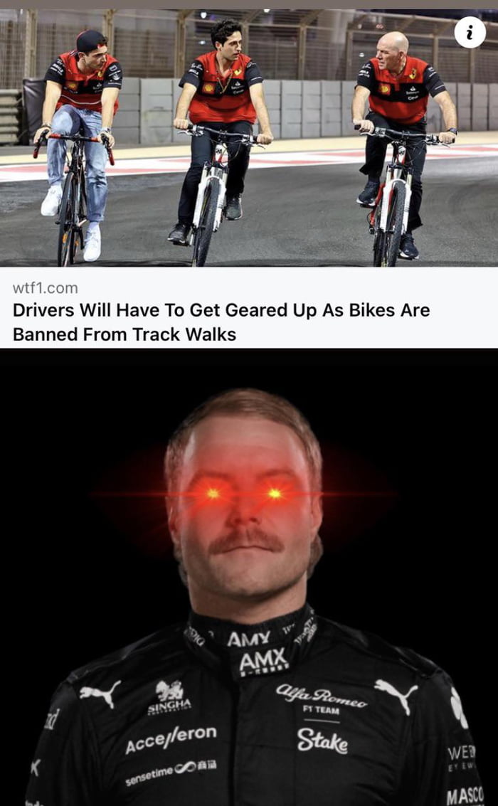 The Strava King Valterri Bottas is most likely fuming with this - 9GAG