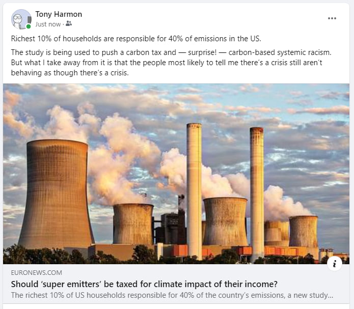 Climate hypocrites - But it isn't limited to rich folks but also ...