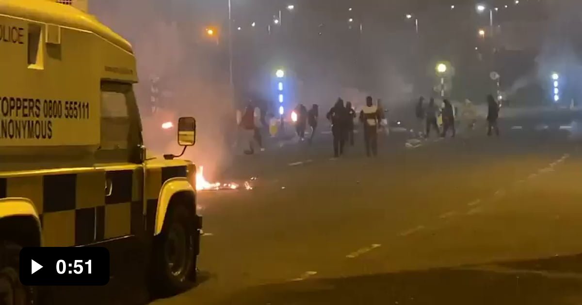Rioter accidentally sets himself on fire - Northern Ireland - 9GAG