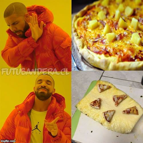 Pineapple on pizza? nah, pizza on pineapple? hell yeah - 9GAG