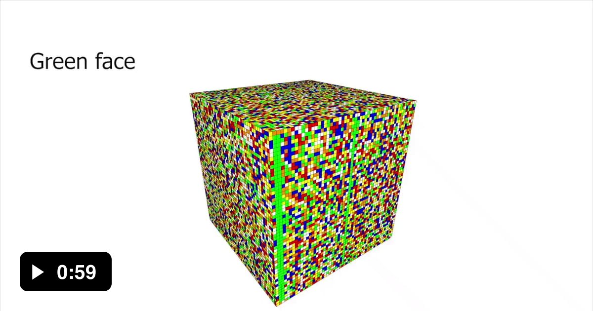 A.I. Solves a 55 x 55 x 55 Rubik's Cube - 9GAG