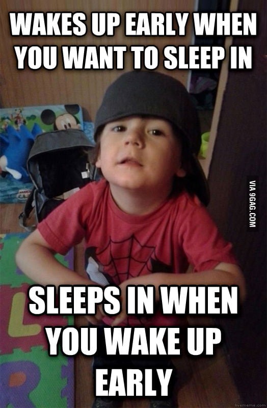 The young child sleep paradox - 9GAG