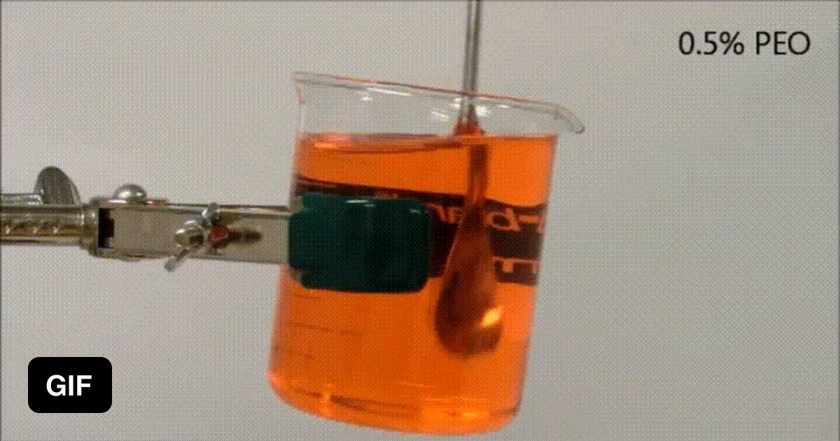 A liquid that pours itself, known as the siphon effect. 9GAG