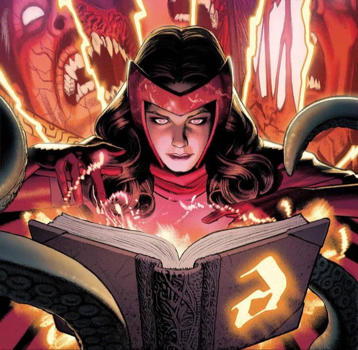 In The Comics The Scarlet Witch Has Fused With The True Darkhold And