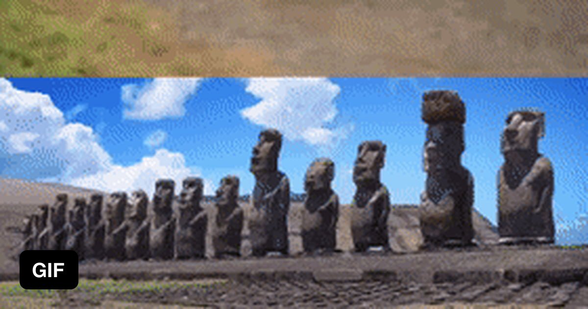 This is a 5ton, 10 feet tall Moai replica. Some historians believe the statues were moved from