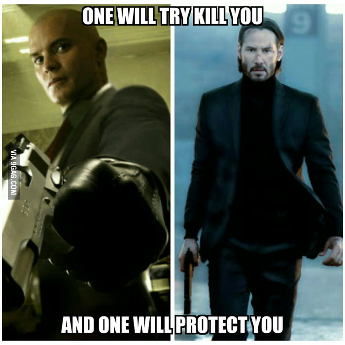 Hitman Vs John Wick Choose Wisely 9gag