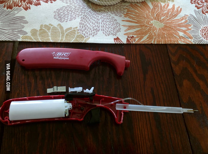 This BIC lighter has a smaller BIC lighter inside of it. 9GAG