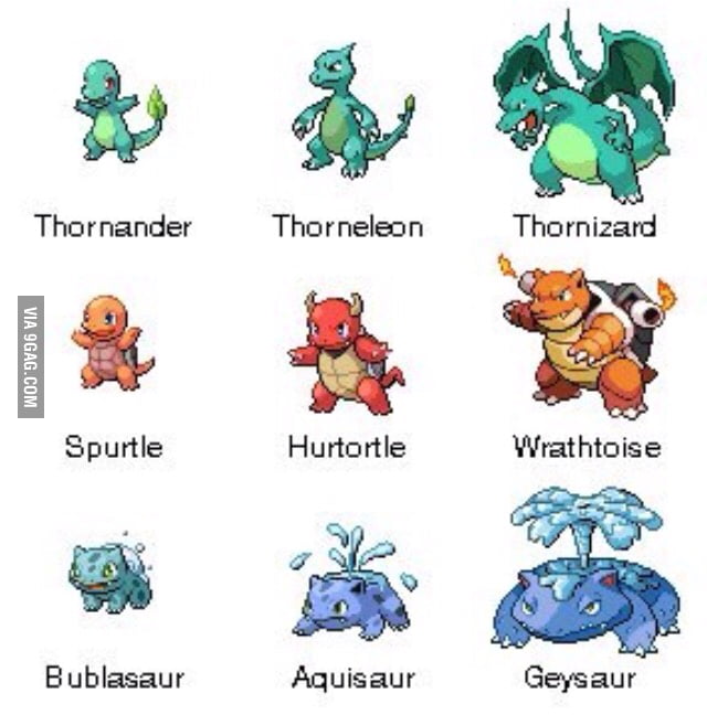 Starter Pokemon mix up - 9GAG