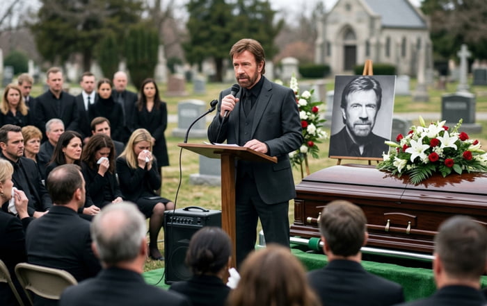 Chuck Norris, is such nice guy he showed up to pay his respects at