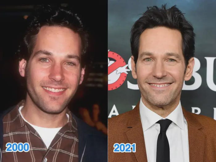 Paul Rudd Over Time Paul Rudd in 2000 and 2021 - 9GAG