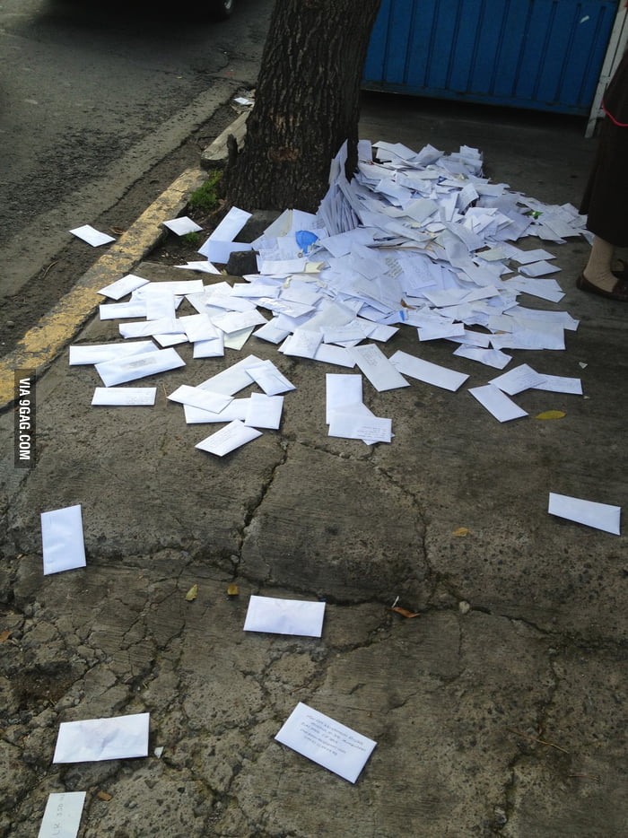 I think my postman died in a very tragic way. 9GAG