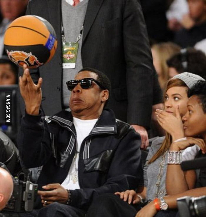 Jay Z doing basketball tricks 9GAG