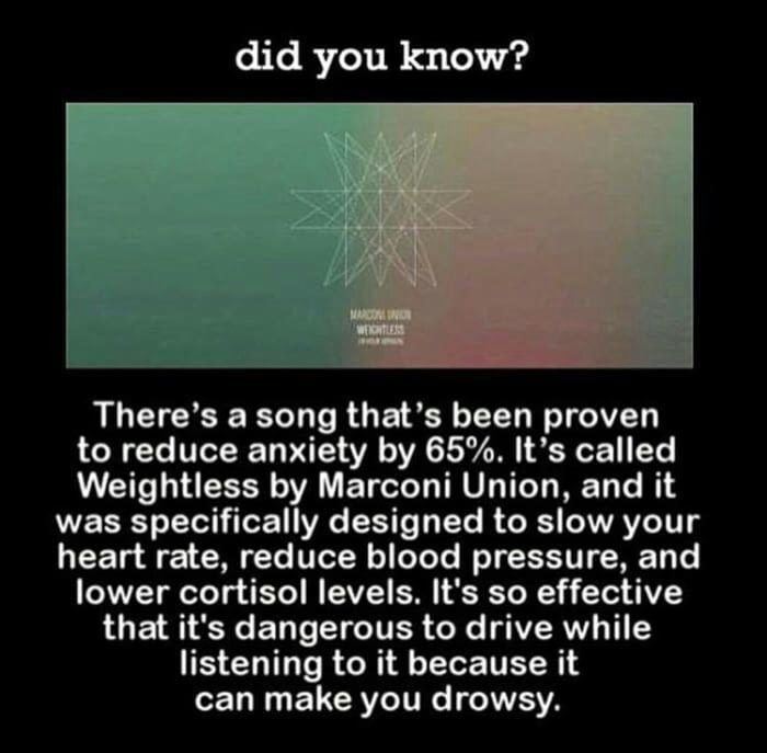 Song proven to reduce anxiety