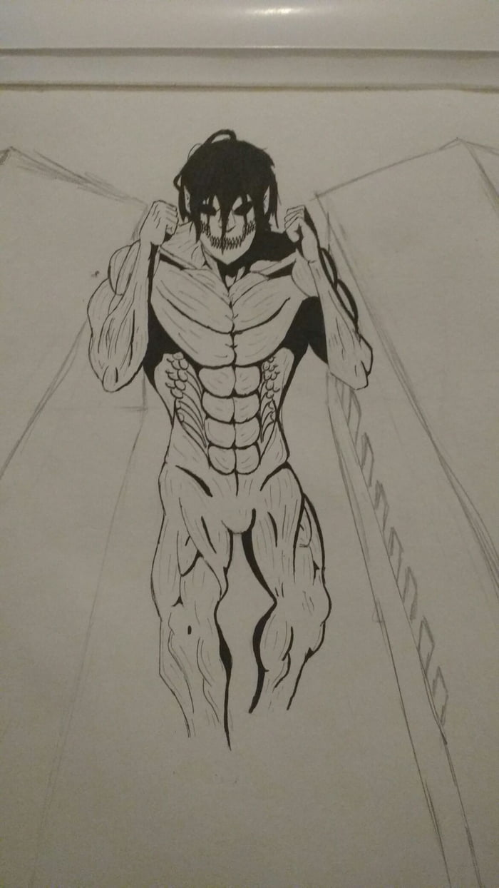 Featured image of post How To Draw Eren Titan