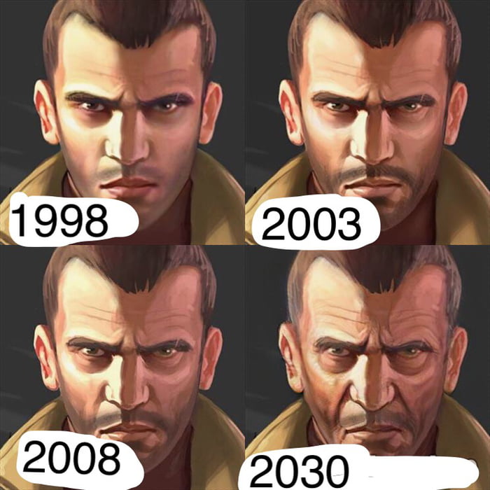 Niko Bellic ageing - 9GAG