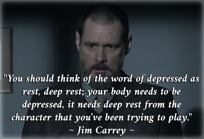 Jim Carrey on Depression - Absolute Genius! - 9GAG