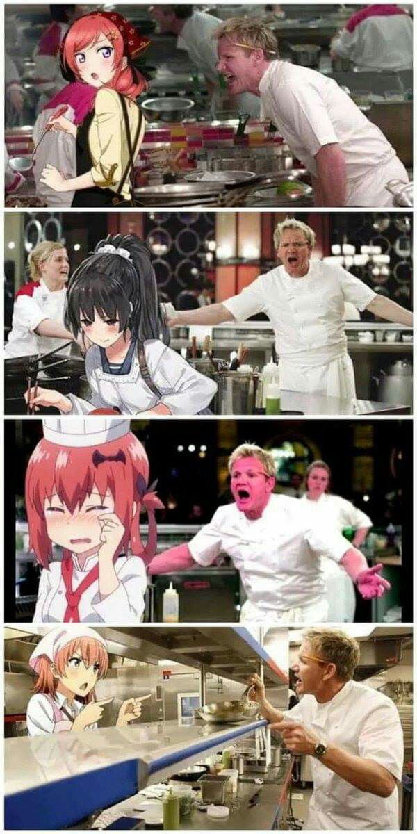 Imagine Gordon Ramsay In The Food Wars Anime 9gag 5802