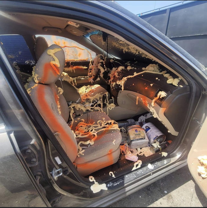 This is apparently what happens when someone rents their car out on