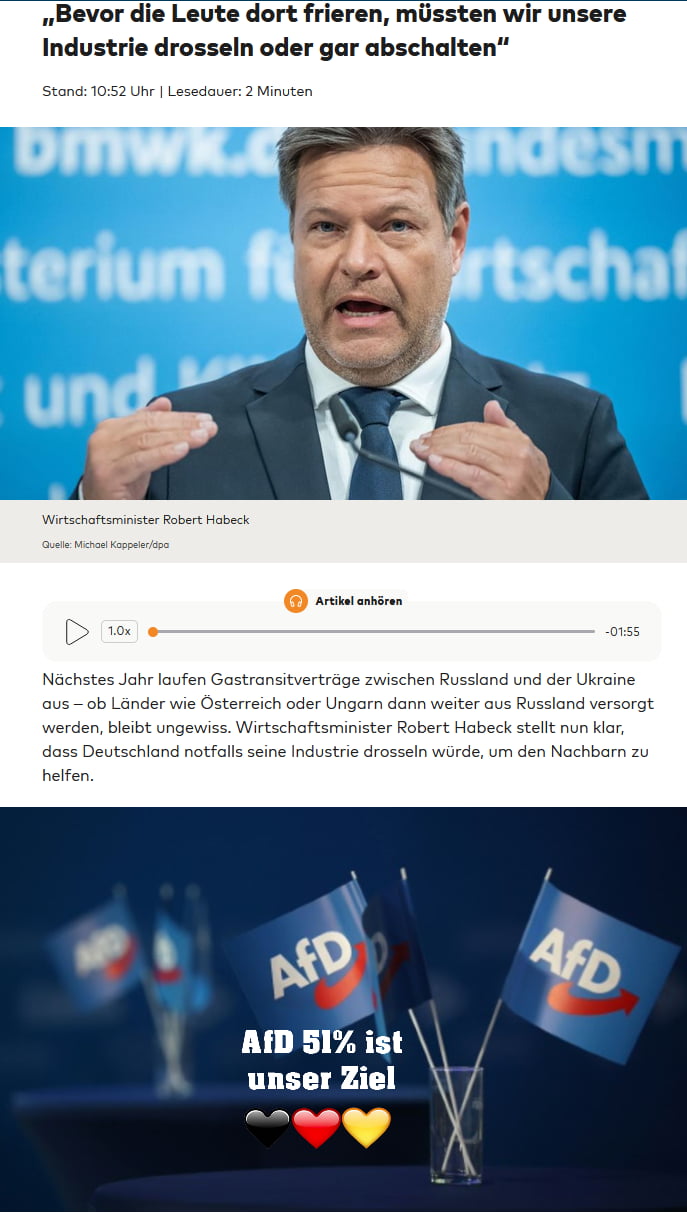 Minister Of Trade And Commerce Ready To Shut Down Germany's Whole ...