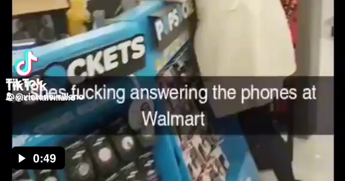 Woman answers the phone at a walmart 9GAG