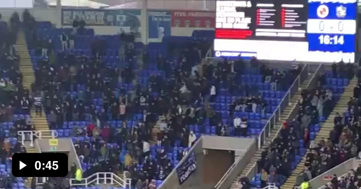A mass pitch invasion has happened at Reading vs Port Vale, as the home