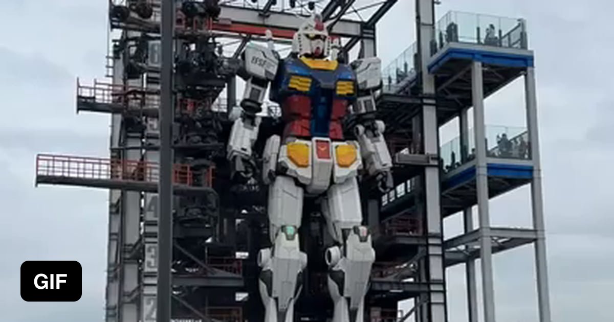 One of the life-size Gumdan in Japan. This one is in Yokohama - 9GAG