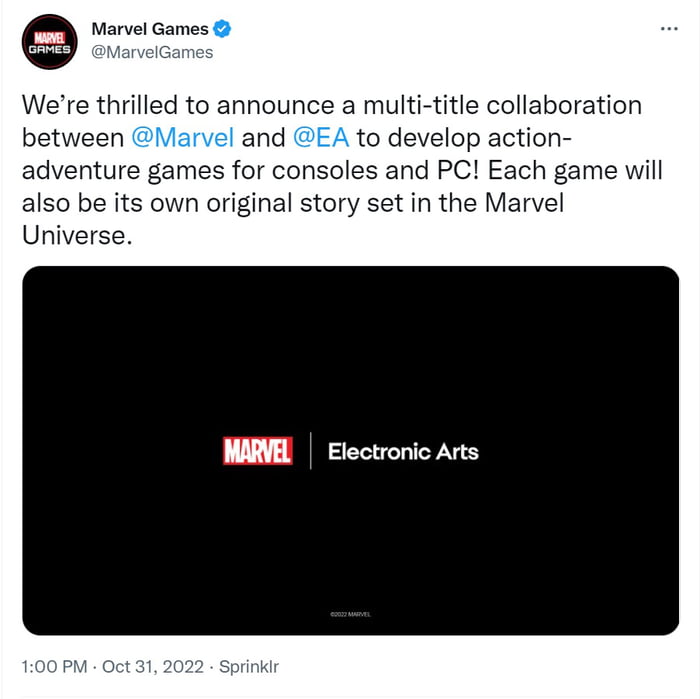 Marvel announces collaboration with EA to develop games - 9GAG