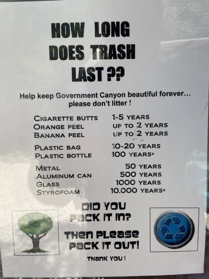 How long does trash last? 9GAG