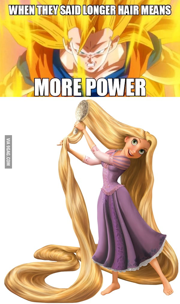 Longer hair means more power... 9GAG