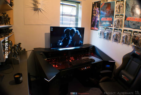 Custom Pc In Desk Project Alternate 9gag Custom Pc In Desk Project Alternate
