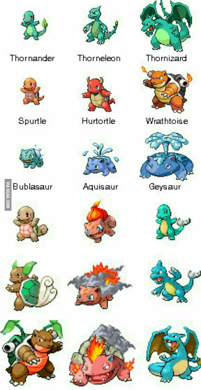 Kanto starter type swaps - 9GAG