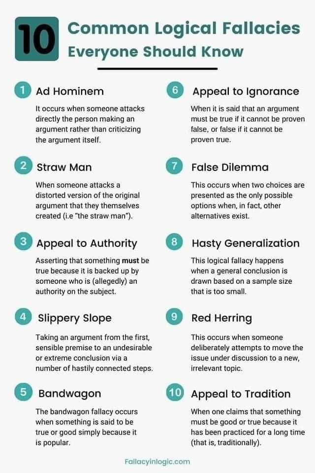 How to spot a flaw in someone s argument a logical falacy 9gag