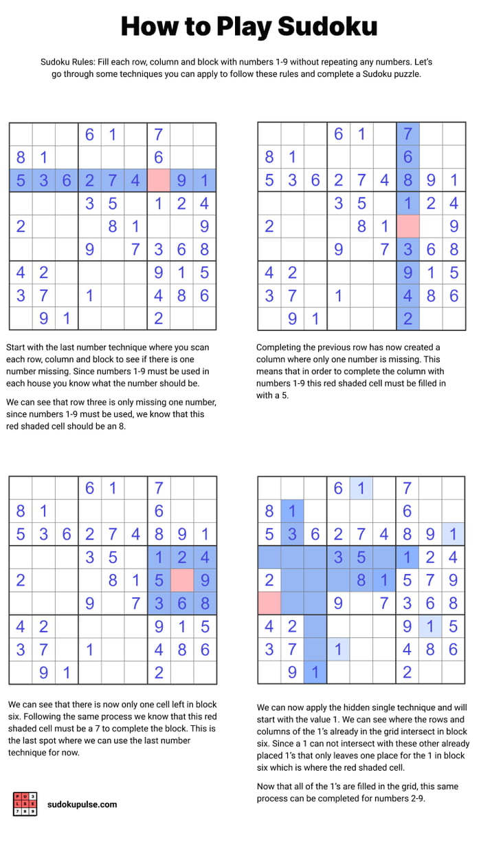A cool guide on how to solve your first Sudoku puzzle - 9GAG