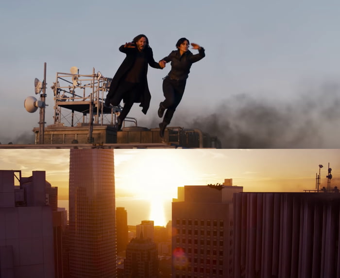 Keanu Reeves Jumping Keanu Reeves & Carrie-Anne Moss jumped off a 46 story building — 19-20 ...