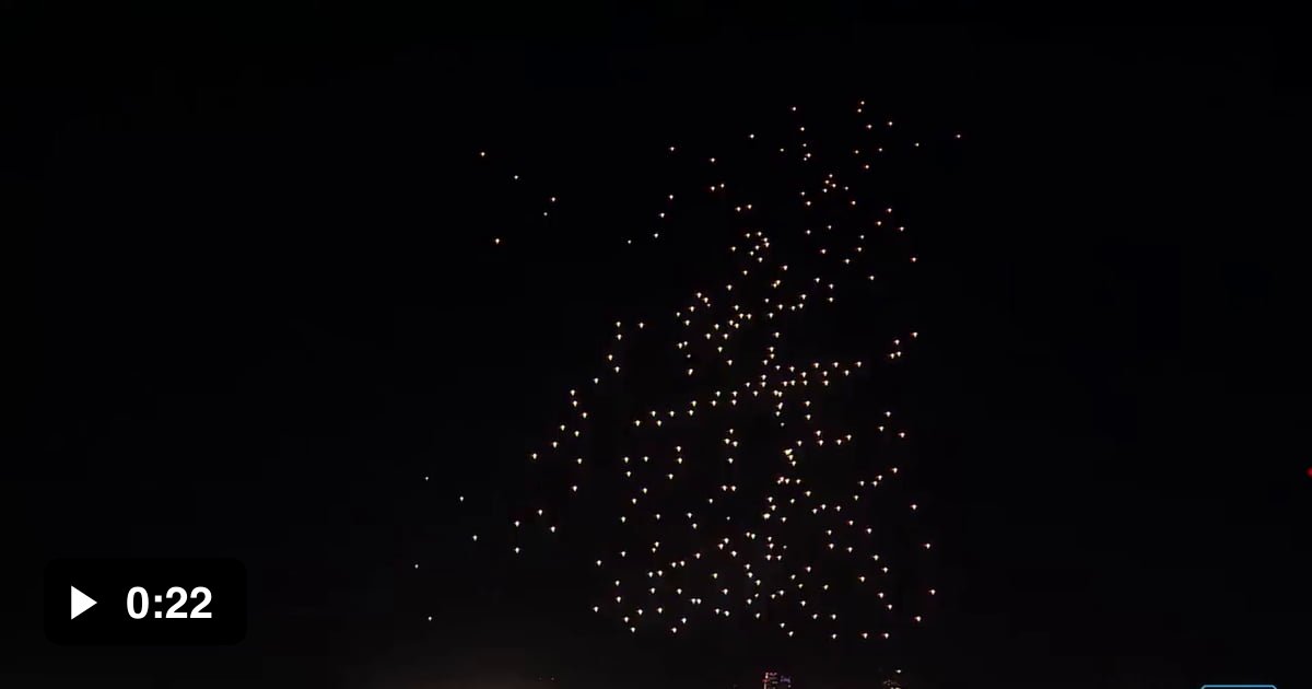 DOGE was spotted in an amazing drone show at Tesla Cyber Rodeo event - 9GAG