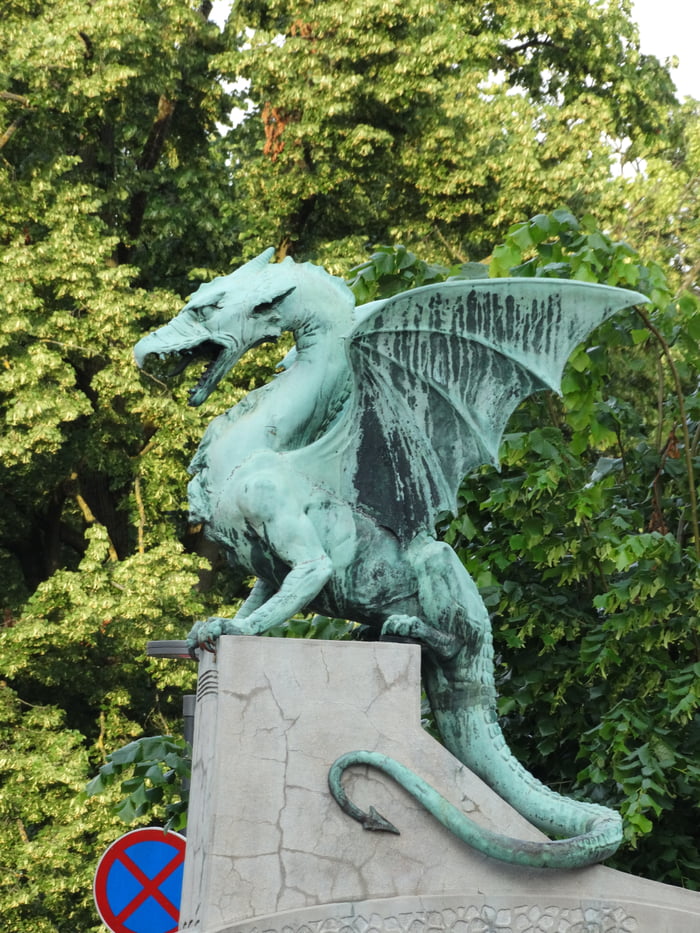 Can we just appreciate this awesome dragon statue in Ljubljana, in ...