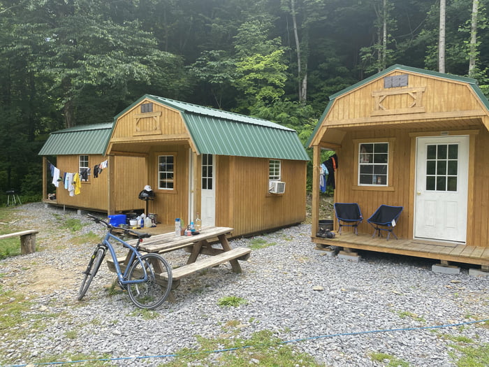 How to improve this area on a budget? Raft Guide cabins here. - 9GAG