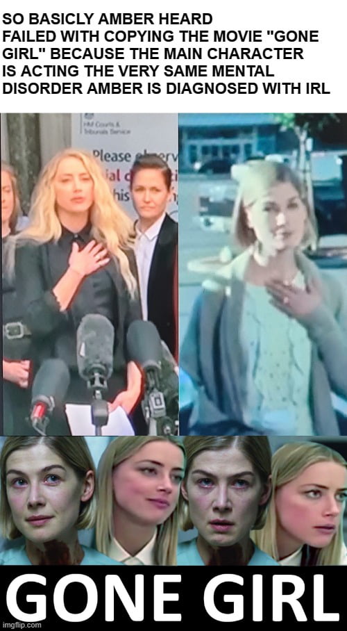 Gone Girl (2014). A Movie based on the disorders Amber Heard got. It's