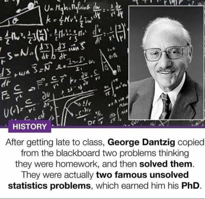 george dantzig homework story