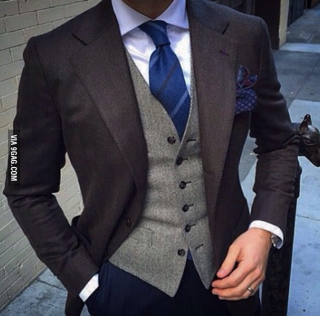 Who needs a pretty face when you can wear a suit! - 9GAG