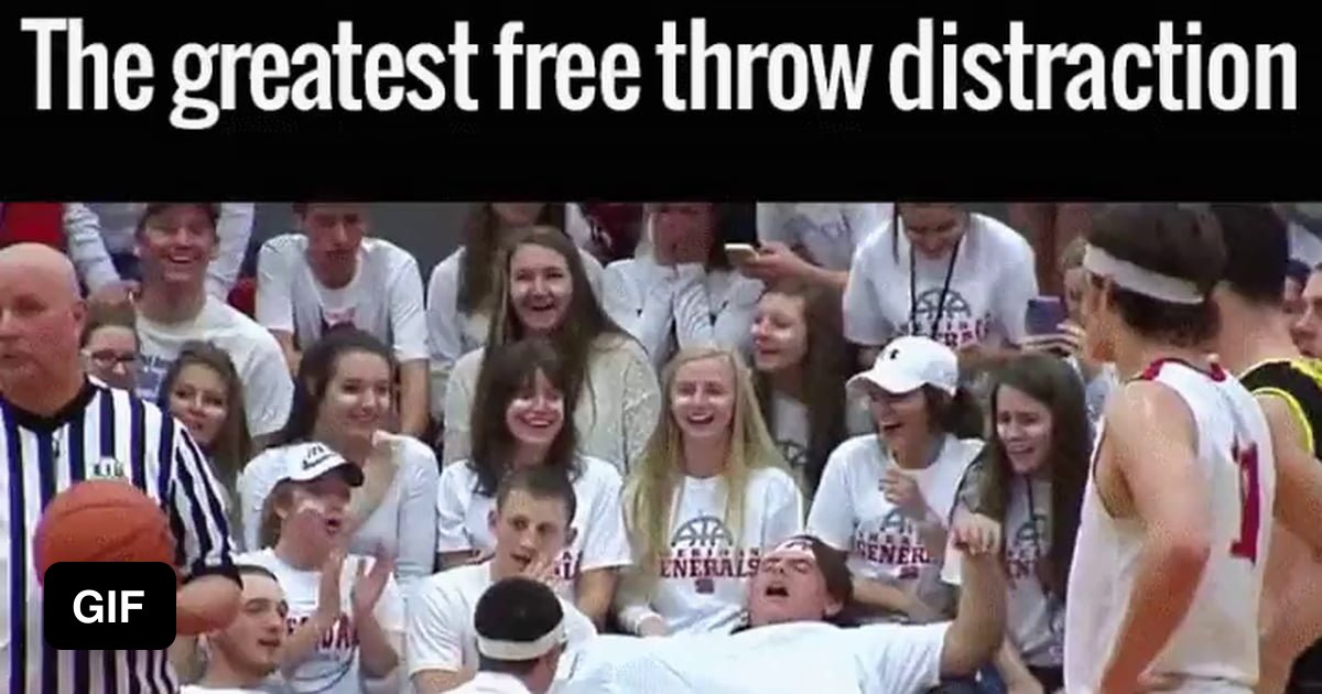 The greatest free throw distraction in basketball history. 9GAG