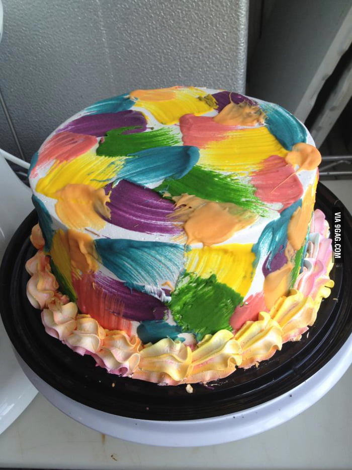 A cake for a painting party - 9GAG