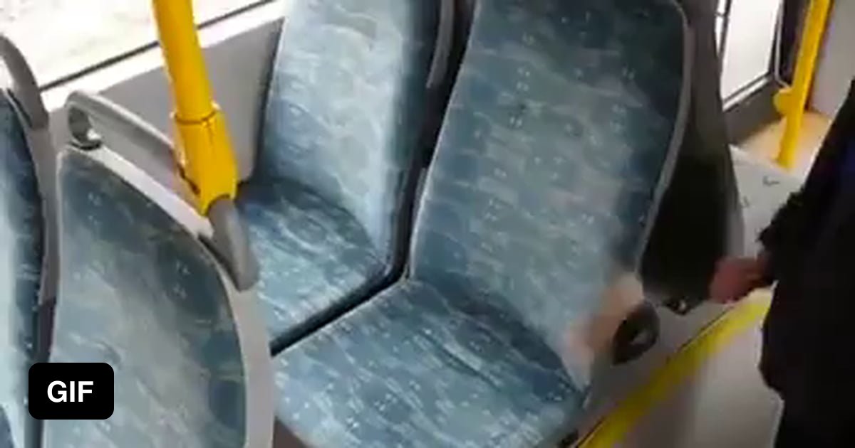 Ever wonder why bus seats have crazy patterns? 9GAG