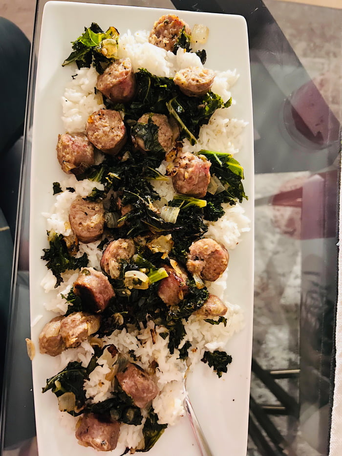 Sausage and Kale Rice 9GAG