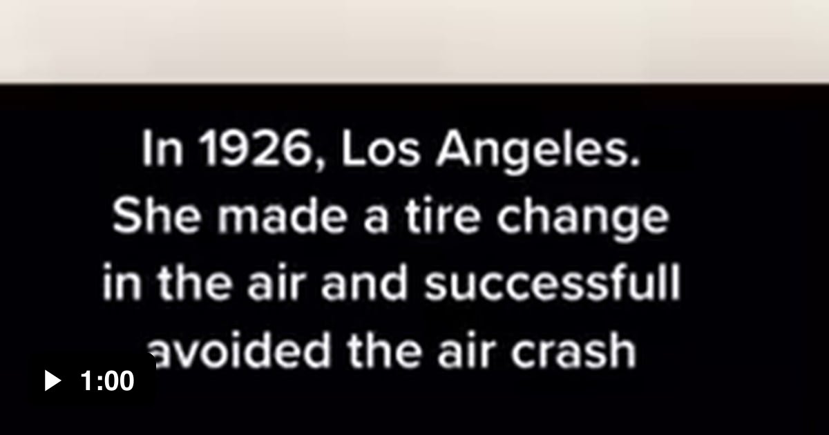 Gladys Ingle changed landing gear in mid air to prevent crash. 9GAG