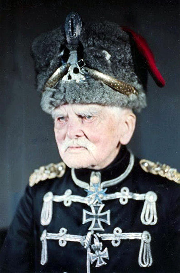 Color photo of field marshal August von Mackensen wearing his famous ...