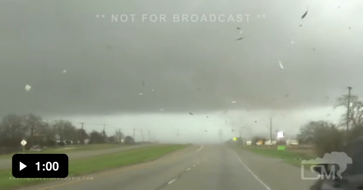 March 21, 2022 God of Tornadoes toying with a little red truck in