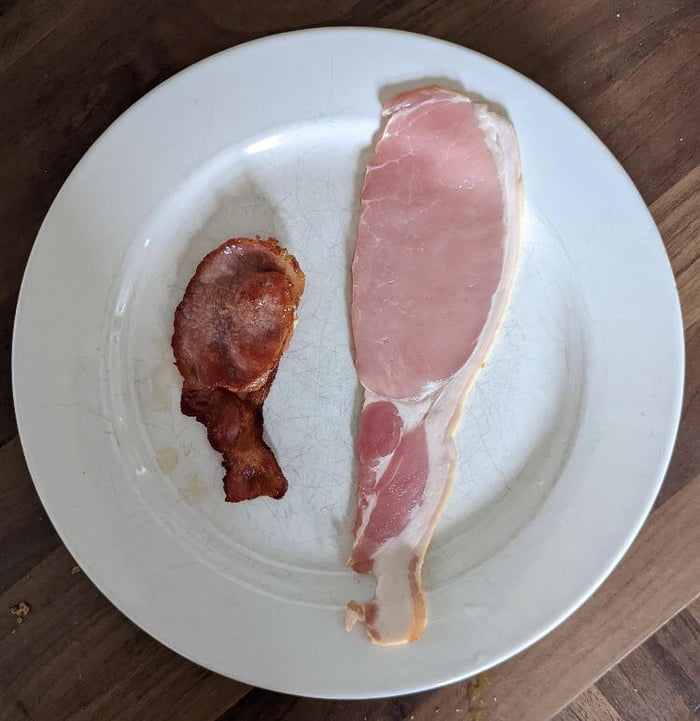 Cooked Vs Raw Bacon 9gag