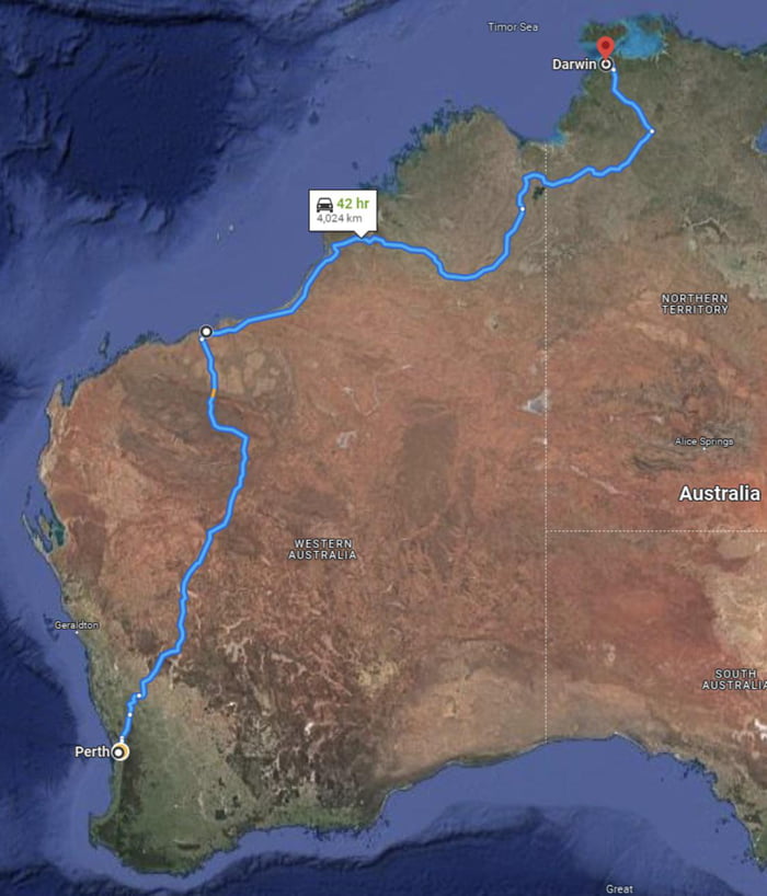 The First 3000km Of The 4000km Drive Between Perth And Darwin Are   AqGVVOp 700b 